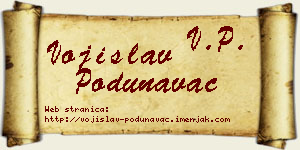 Vojislav Podunavac vizit kartica